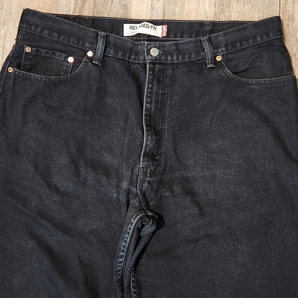 Men's‎ vintage Levi's 550 Relaxed Jeans Black Size 40x29 fit (42x30) Straight